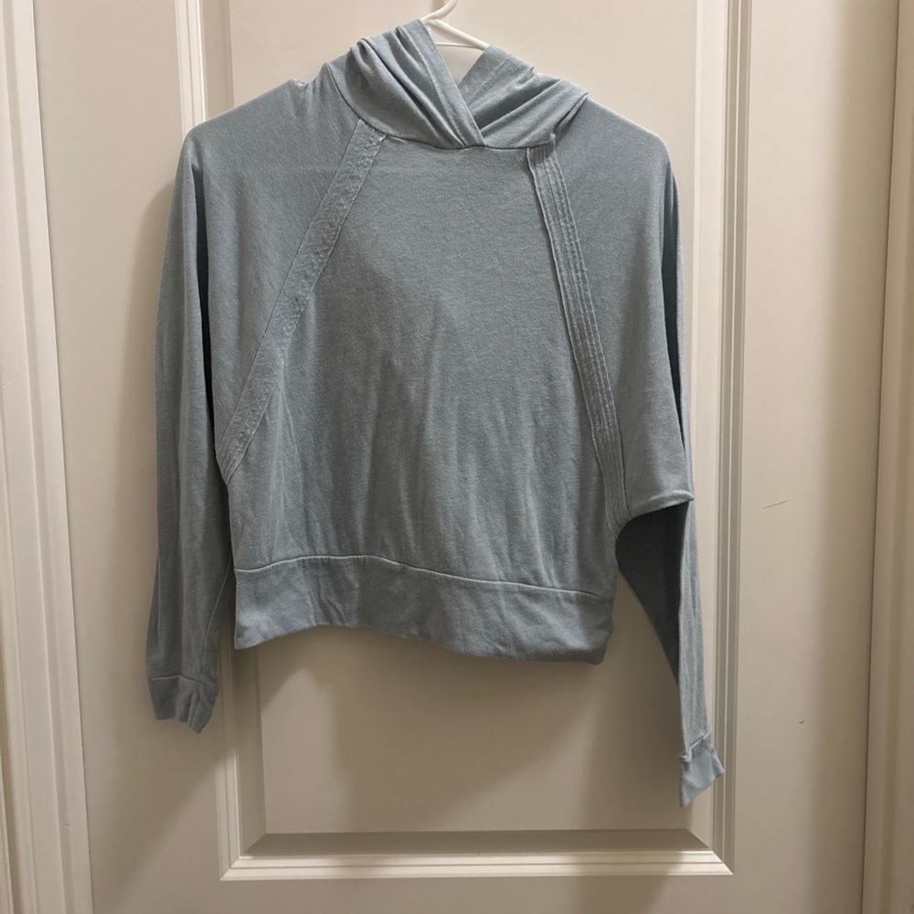 Beyond Yoga Boyfriend Jersey In The Fray Hoodie Lightweight Cropped Size Small